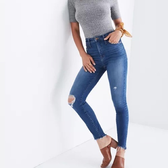 Madewell Curvy High-Rise Skinny Jeans: Drop Step-Hem Edition Size 24 - Picture 1 of 13